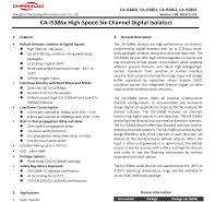 CA-IS386x High-Speed Six-Channel Digital Isolators