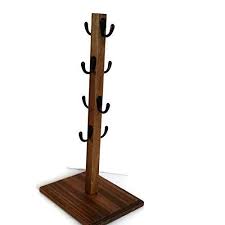 The mug tree keeps the cups right beside the coffee pot. Amazon Com Rustic Mug Stand Coffee Mug Tree Holds 8 Cups Holder Farmhouse Coffee Bar Handmade