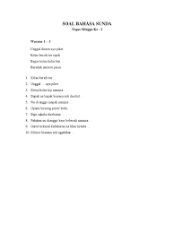 Soal b sunda kelas 5. Soal Bahasa Sunda Pdf
