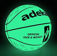 Adekale Basketball Ball Battery Free Light Up Basketball Pu Glow In The Dark Basketball Fluorescent Bright