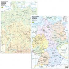 Una bella collezione di cartine della germania tra cui una cartina politica e fisica. Belletti Carta Geografica Germania Fisico Politico