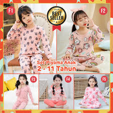 Model baju anak perempuan terbaru 2020 yang cantik, lucu, dan bikin gemes. Piyama Anak Perempuan Lucu Imut Pink Kartun Baju Tidur Setelan Lengan Panjang Usia 2 11 Tahun Shopee Indonesia