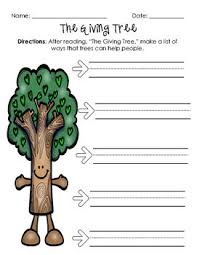 A Comprehension Follow Up To Shel Silverstein S The Giving Tree Students Can List Ways In Which Trees The Giving Tree Elementary Writing Prompts Tree Study