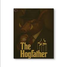 The Hogfather” Coach Cal 16x24 Canvas Art – Rabid Razorback Fans