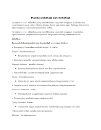 Menurut kamus indonesia, terlambat atau telat. Https Pdfcoffee Com Download Tugas Bindonesia Makna Denotasi Dan Konotasidoc Pdf Free Html