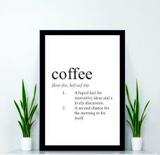 Coffee Print Coffee Definition Print Coffee Poster Coffee Kaffee Poster Kaffee Zitate Poster