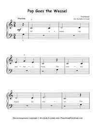 With easy piano notation, lyrics and chord names. Pop Goes The Weasel Free Easy Piano Music With Words