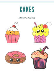 How To Draw Desserts For Kids Drawing For Kids Cute Food Drawings Cake Drawing