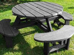 Check spelling or type a new query. Excalibur Recyed Plastic Composite Round Picnic Bench