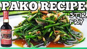 PAKO STIR-FRY WITH OYSTER SAUCE | QUICK AND EASY EDIBLE FERN LEAVES RECIPE  - YouTube