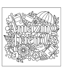 Amazing Friends Words Coloringpage Cute Coloring Pages Free Adult Coloring Pages Free Adult Coloring Printables