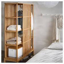 Nordkisa Open Wardrobe With Sliding Door Bamboo Find It Here Ikea Sliding Wardrobe Doors Open Wardrobe Scandinavian Furniture Design
