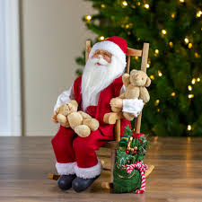 Claus is designed for decorative purposes only. Northlight Animated Santa Claus In A Rocking Chair With Bears And Gift Bag Reviews Wayfair