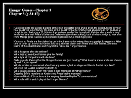 How much do you know about the characters in the hunger games? entertainment avg score: The Hunger Games Questions By Chapter Hunger Games