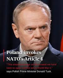 Poland has invoked Article 4 of the North Atlantic Treaty, calling for  consultations with fellow NATO members, including the United States, after  at least 19 Russian drones flew deep into Polish territory