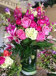 Raspberry Ranunculus Red Anemones Orange French Tulips Stargazers Hydrangea Yellow And Purple Freesia Pink Red Anemone Pink Garden Flower Arrangements