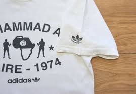 Купить Muhammad Ali Zaire 1974 Adidas Men's T Shirt, на Аукцион из Америки  с доставкой в Россию, Украину, Казахстан