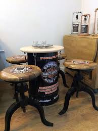 Barrel Table Set Harley Davidson Barrel Table Stylish Table Setting Harley