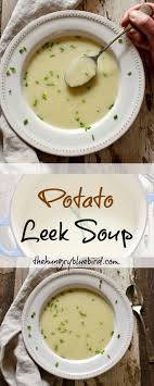 Potato Leek Soup The Hungry Bluebird Recipe Vegetarian Soup Recipes Leek Soup Healthy Soup Recipes Slow Cooker