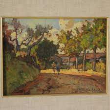 Olio su compensato, cm 20x21. Landschaft Cafiero Filippelli Jahrhunderts Kunst Dimanoinmano It