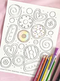 For the frosting, you can use puffy paint to make the frosting more realistic. Doughnut Coloring Page 100 Directions