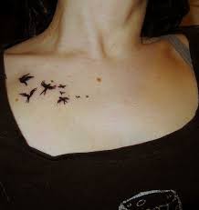 Small Bird With Red Neck And Chest Tattoos Shoulder Tattoos For Women Bird Shoulder Tattoos Shoulder Tattoo