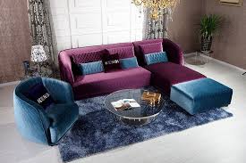 Give yourself plenty of space to stretch out and relax when you add a full sectional couch to your living room! K8434 Transitional Purple Floss Fabric Sectional Sofa Set