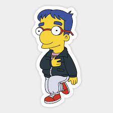 Party Posse Milhouse Van Houten Sticker The Simpsons The Simpsons Aufkleber Sticken