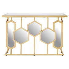 1920s french wooden console table. Moldoveanu Metal Console Table In Gold With Glass Top 669 95 Go Furniture Co Uk