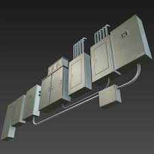 Electrical Boxes 02 3d In 2020 3d Model Model Trains Game Props