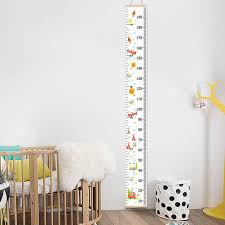 Us 4 14 39 Off Nordic Children Height Ruler Hanging Canvas Growth Chart Kids Room Wall Decoration In Decorative Growth Charts From Home Garden On