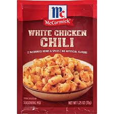 What seasonings do you put in chili? Mccormick White Chicken Chili Seasoning Mix 1 25 Oz Grocery Gourmet Food Amazon Com