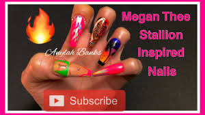 May 28, 2021 · megan thee stallion is getting cozy with rapper boyfriend, pardison fontaine. How To Megan Thee Stallion Inspired Nails Anylah Banks Youtube