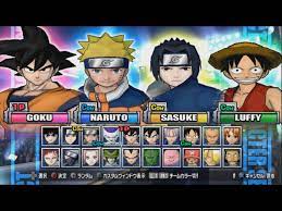 One piece vs naruto 4.0 one piece vs naruto 4.0 as in previous versions, choose your favorite among the characters of one piece vs naruto 4.0 (luffy, zorro or sandy) and enter the arena. Battle Stadium D O N Dragon Ball One Piece Naruto All Characters Ps2 Youtube