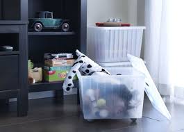 Vessla Storage Crate With Casters White 15 X15 Ikea Crate Storage Shared Kids Room Ikea