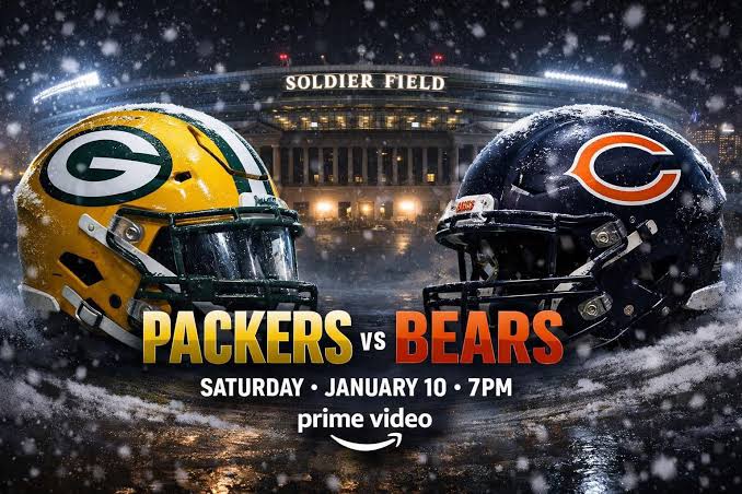 Green Bay Packers vs Chicago Bears Sat, Jan 10 @ 7PM CT @ Soldier Field on  AMZN GO BEARS‼️