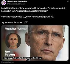 I selvbiografien sin skrev Jens om å bli overkjørt av "et miljøindustrielt  kompleks" som "tapper fellesskapet for milliarder". Vil han ta oppgjør med  LO, NHO, Fornybar Norge & co nå? : r/norske