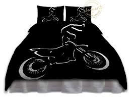 Black And White Twin Bedding Boy Dirt Bike Comforter Set Motocross Black And White Dirt Etsy Dirt Bike Bedroom Boys Duvet Cover Boys Bedding