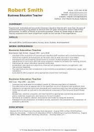 Think of your marketing resume as your professional presentation. Business Education Teacher Resume Samples Qwikresume