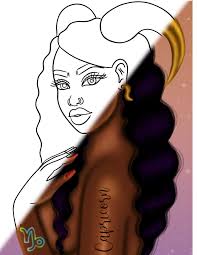 Capricorn Zodiac Pre Drawn Outline DIY Paint and Sip Party Instant Download  File Png Svg Jpeg Canvas Design Sketch Digital Download