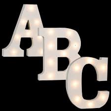 Light Up Wooden Letters 15cm Glowtopia