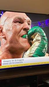 Tyson Fury wore a mouth guard with Nigeria written