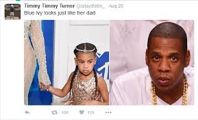 He looks like a baboon with an overgrown lip. Social Networking Brands Beyonce And Jay Z S Daughter Blue Ivy Ugly At The Vmas