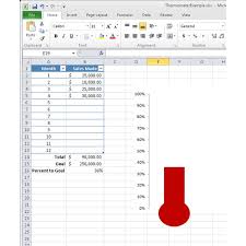 How To Make A Thermometer Chart In Microsoft Excel 2010