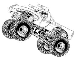 Truk, sedan, jeep, polisi tayo dll (lengkap). Gambar Mewarnai Monster Truck Untuk Anak Paud Dan Tk