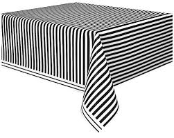 Black And White Striped Tablecloth Uk Striped Plastic Tablecloth 108 X 54 Black Unique Https Www Amazon Com Dp B00id4wxkk Ref Cm Black And White Tablecloth Striped Table Plastic Table Covers