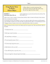 Passive Voice To Find A Direct Object Grammar Worksheets Grammar Worksheets Directions Irregular Verbs
