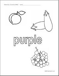 Nine pages of activities to help learn how to write, read, and color the color purple. Coloring Pages Purple Abcteach
