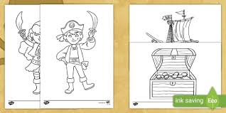 He certainly has a lot of pirate treasure. Pirate Colouring Pages Teacher Made