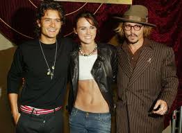 Pirates Of The Caribbean The Curse Of The Black Pearl Cast Pirates Of The Caribbean Curse Of The Black Pearl Premiere June 28 2003 Orlando Bloom Keira Knightley Johnny Depp Johnny Depp Young Johnny Depp Johnny